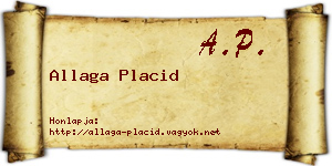 Allaga Placid névjegykártya